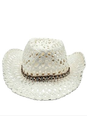 Unisex Western Sunshade Beach Straw Cowboy Hat